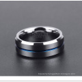 Hot Selling Personalized Tungsten Rings Jewelry Tungsten Steel Blue Rings